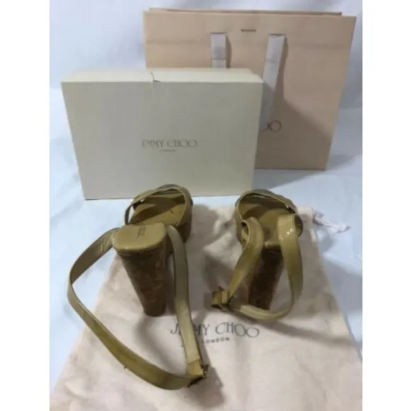 Jimmy Choo Women’s Shoes Sandals Platform Beige 39