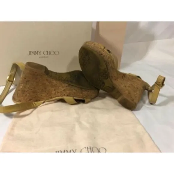 Jimmy Choo Women’s Shoes Sandals Platform Beige 39