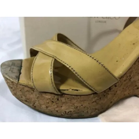 Jimmy Choo Women’s Shoes Sandals Platform Beige 39