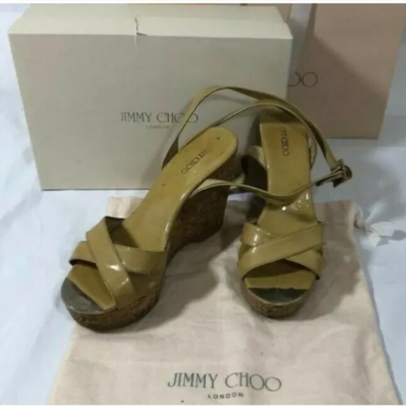 Jimmy Choo Women’s Shoes Sandals Platform Beige 39