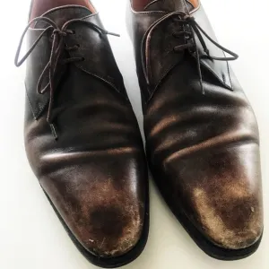 J.M. WESTON MENS BROWN LACE UP SHOES