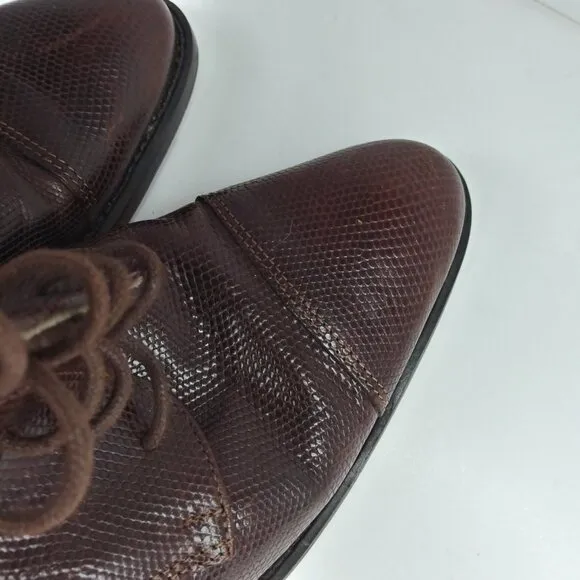 Joan Halpern Signature Collection Vintage Lizard Shoes Handmade Italy EU 38.5