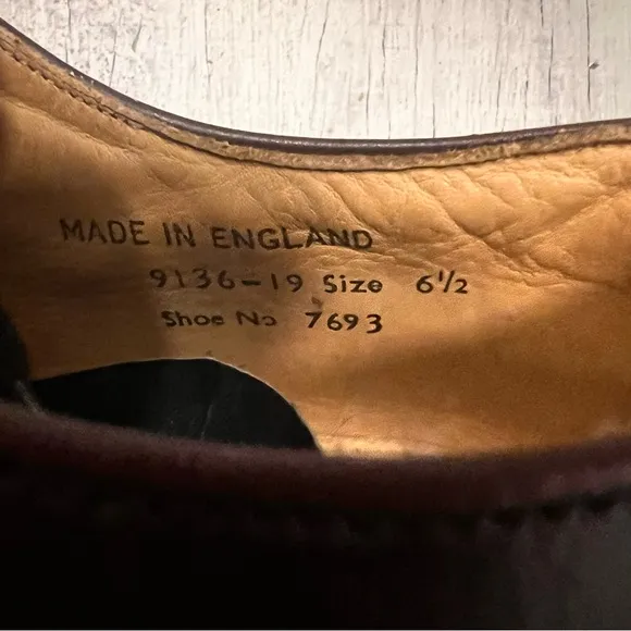 JOHN FLUEVOG Angels Brown Green Leather Chunky Brogue Wingtip Oxford Vintage 6.5