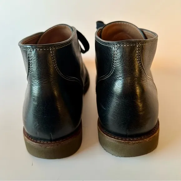 John Varvatos Chukka Black Leather Boots Size 10.5