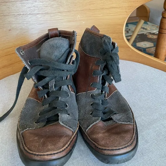 John Varvatos Leather and Suede High Top Sneaker