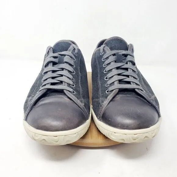 John Varvatos Shoes Mens 10 Hattan Low Lace Up Grey Leather Sneakers