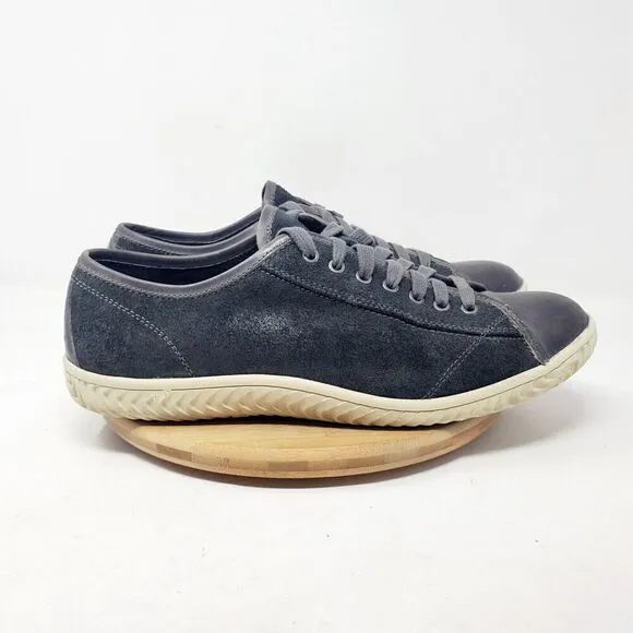 John Varvatos Shoes Mens 10 Hattan Low Lace Up Grey Leather Sneakers