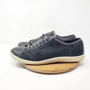 John Varvatos Shoes Mens 10 Hattan Low Lace Up Grey Leather Sneakers