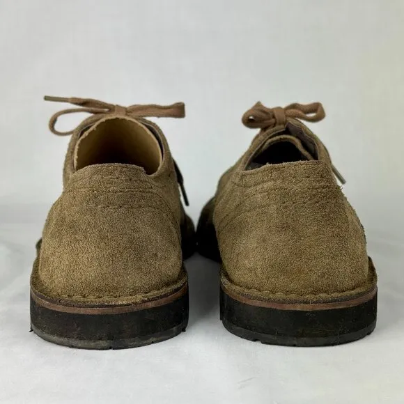 John Varvatos USA Olive Suede Derby Shoes - Classic Casual Luxury - Made in USA