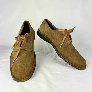 John Varvatos USA Olive Suede Derby Shoes - Classic Casual Luxury - Made in USA