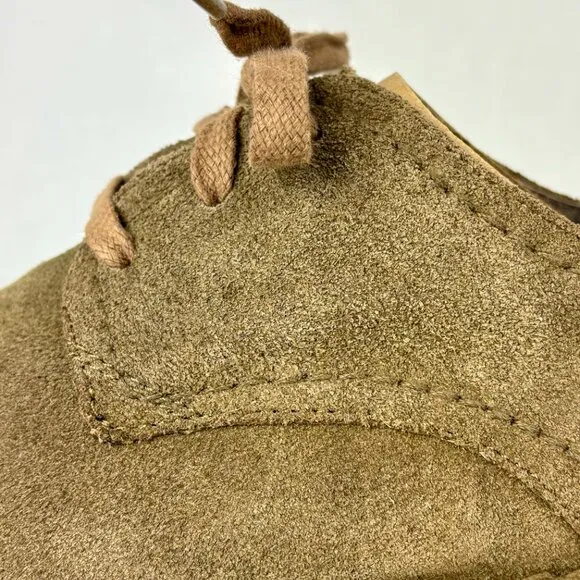 John Varvatos USA Olive Suede Derby Shoes - Classic Casual Luxury - Made in USA