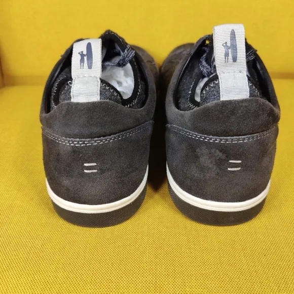 Johnnie-O Surfside Grey Suede &amp; Fabric Sneaker Casual Men's Shoe Size 10