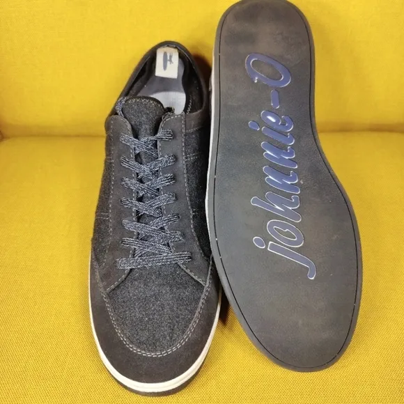 Johnnie-O Surfside Grey Suede &amp; Fabric Sneaker Casual Men's Shoe Size 10