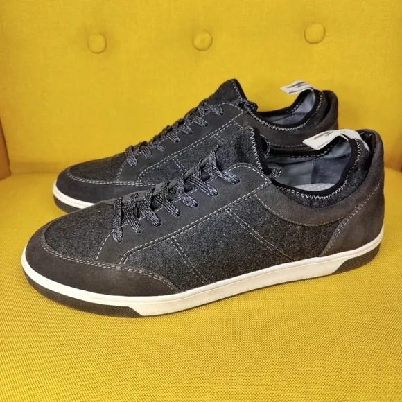 Johnnie-O Surfside Grey Suede &amp; Fabric Sneaker Casual Men's Shoe Size 10