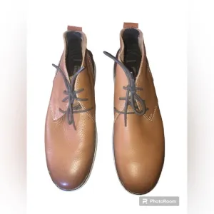 Johnson and Murphy Farley Chuck Brown Leather Mens shoes
