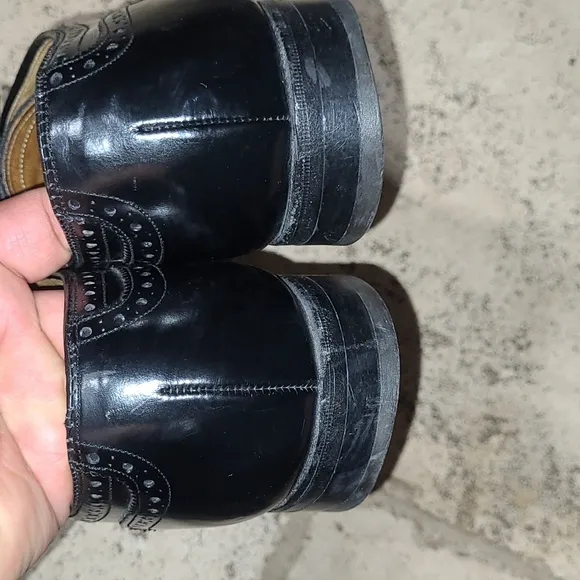 Johnston &amp; Murphy Aristocrat Wingtip Oxfords Dress Shoes  Lace Up Black Size 11