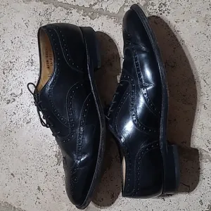 Johnston &amp; Murphy Aristocrat Wingtip Oxfords Dress Shoes  Lace Up Black Size 11