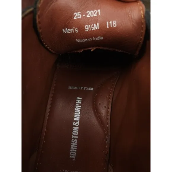 Johnston &amp; Murphy Copeland Sheepskin Chukka - Size 9.5 M Black Crepe Boots
