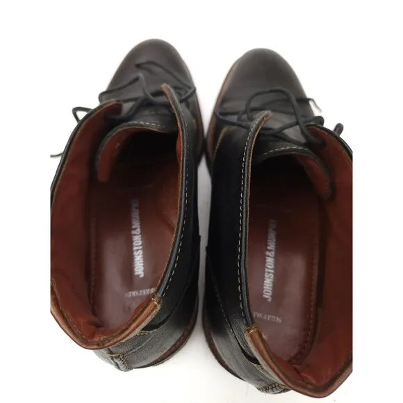 Johnston &amp; Murphy Copeland Sheepskin Chukka - Size 9.5 M Black Crepe Boots