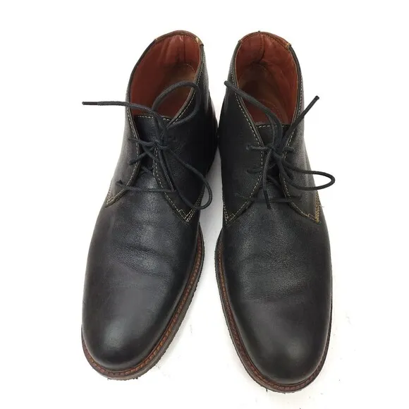 Johnston &amp; Murphy Copeland Sheepskin Chukka - Size 9.5 M Black Crepe Boots