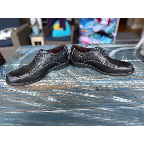 Johnston &amp; Murphy Flex Black Leather Sheepskin Derby men's shoes size 9.5