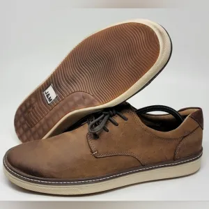 Johnston &amp; Murphy J&amp;M Sheepskin Men Brown Leather Oxford Shoes Size 10 Pre-owned