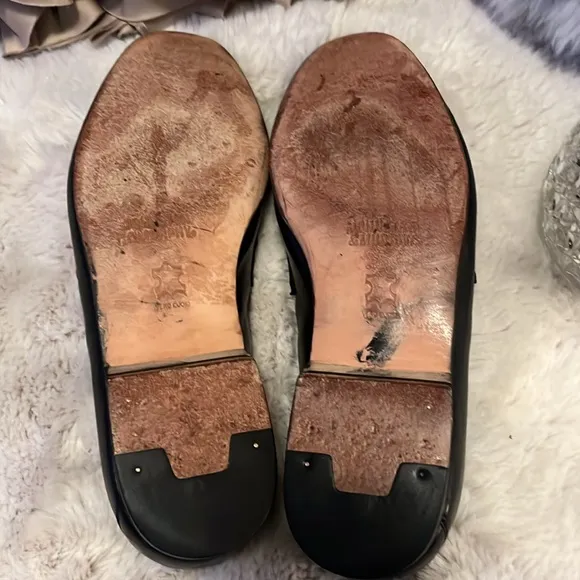 Johnston &amp; Murphy Men’s Black Leather Loafer Slip On Tassel Dress Shoes Sz 9