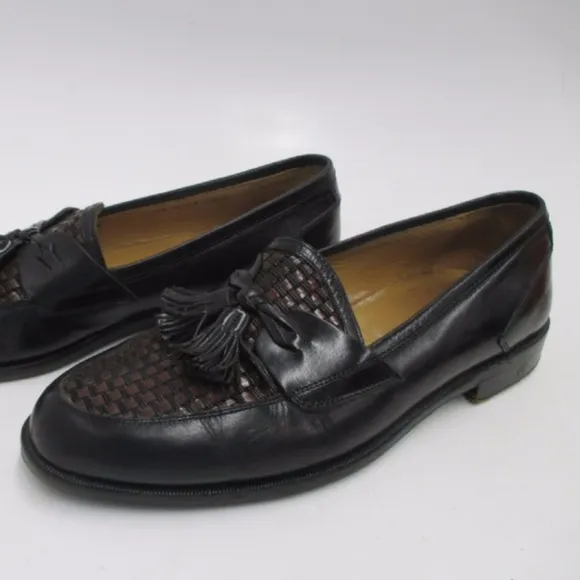 Johnston &amp; Murphy Woven Leather Shoes Tassels 8.5