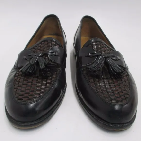 Johnston &amp; Murphy Woven Leather Shoes Tassels 8.5
