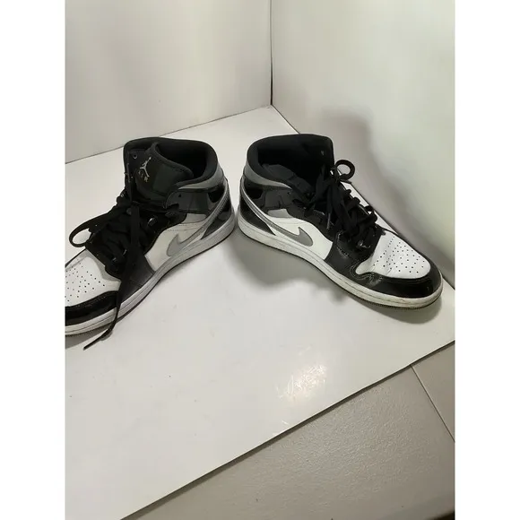 Jordan 1 Retro High OG Panda Black White Silver Sneakers Shoes Mens Size