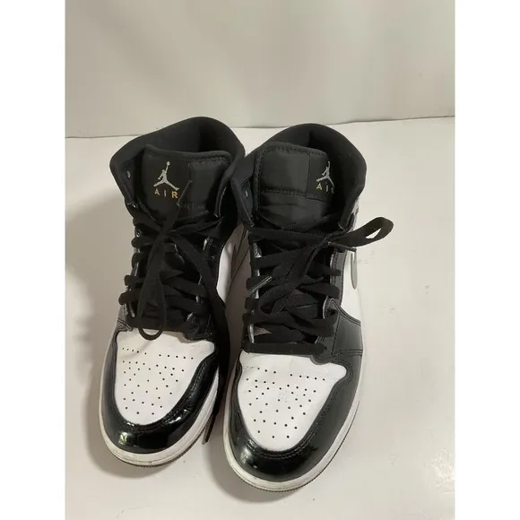 Jordan 1 Retro High OG Panda Black White Silver Sneakers Shoes Mens Size