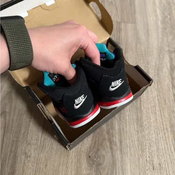 Jordan 5 Retro TD Black and Red Shoes