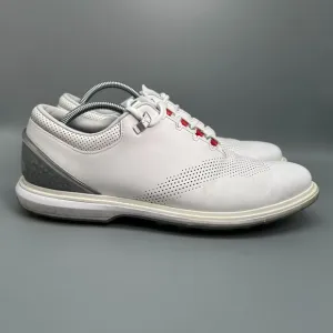 Jordan ADG 4 Men's 11.5 White Pure Platinum Leather Golf Shoes Lace-Up Low Top