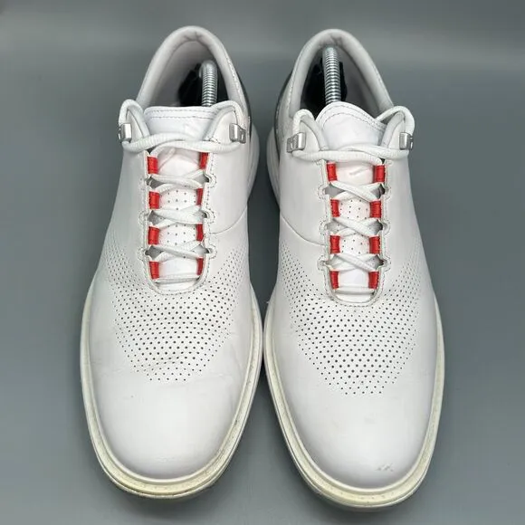 Jordan ADG 4 Men's 11.5 White Pure Platinum Leather Golf Shoes Lace-Up Low Top