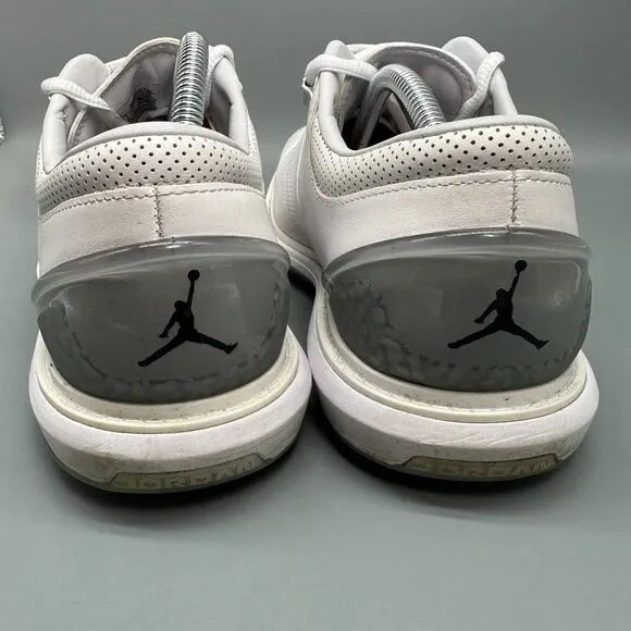 Jordan ADG 4 Men's 11.5 White Pure Platinum Leather Golf Shoes Lace-Up Low Top