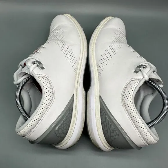 Jordan ADG 4 Men's 11.5 White Pure Platinum Leather Golf Shoes Lace-Up Low Top