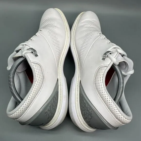 Jordan ADG 4 Men's 11.5 White Pure Platinum Leather Golf Shoes Lace-Up Low Top