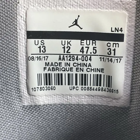 Jordan Generation 23 Mens 13 Cool Gray High Top Athletic Sneaker Basketball Shoe