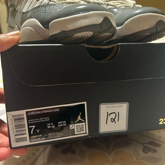 Jordan Kids Shoes - White and Gray