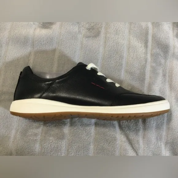 Josef Seibel Caren 41 Black Leather Sneaker EU 37 US 6 to 6.5
