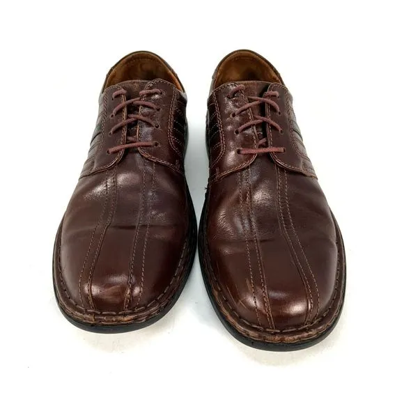 Josef Seibel Mens EU 44 US 10.5 Brown Leather Roma Marone Vigo Sneaker Shoes