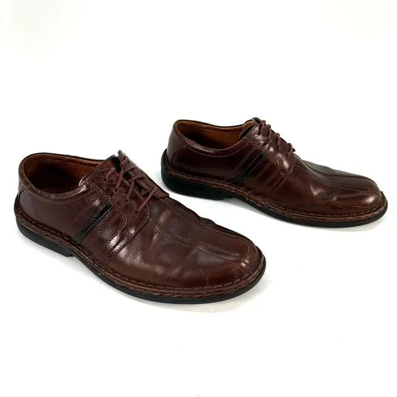 Josef Seibel Mens EU 44 US 10.5 Brown Leather Roma Marone Vigo Sneaker Shoes