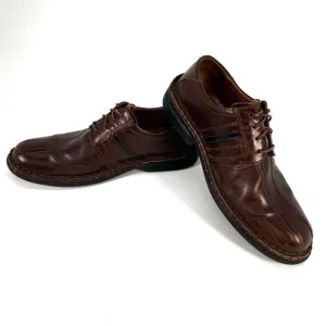 Josef Seibel Mens EU 44 US 10.5 Brown Leather Roma Marone Vigo Sneaker Shoes
