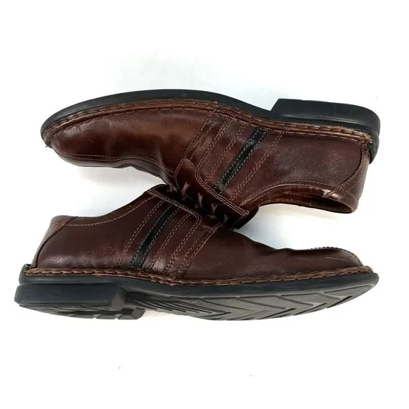 Josef Seibel Mens EU 44 US 10.5 Brown Leather Roma Marone Vigo Sneaker Shoes