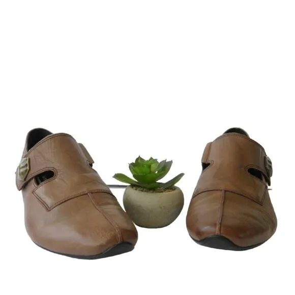Josef Seibel Tina Mary Jane Leather Comfort Shoes Low Heel Brown  37 US 6/6.5