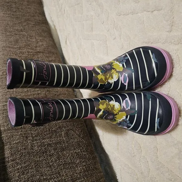 Joules Girls Floral Print Rain Boots 2