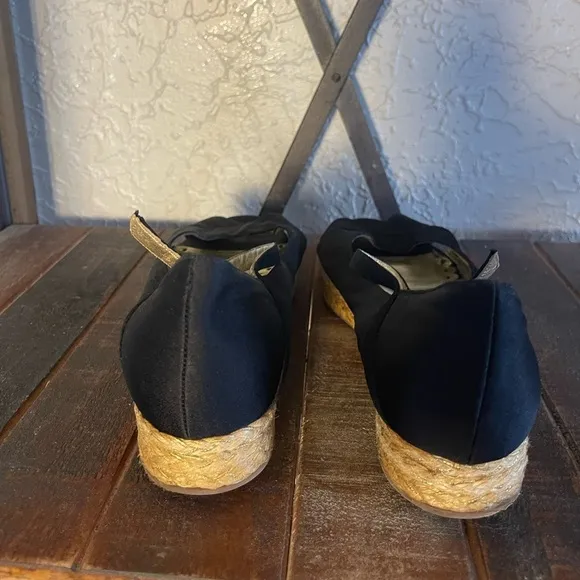 Juicy Couture Black Espadrille Sandals Size 8.5