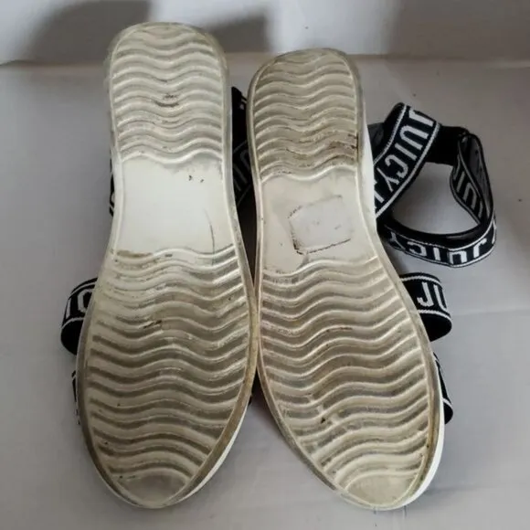 Juicy Couture Impulse Printed Logo Platform Sandals Shoes Women's Size 11 WOMANS