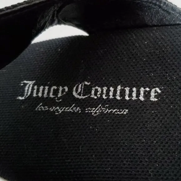 Juicy Couture Impulse Printed Logo Platform Sandals Shoes Women's Size 11 WOMANS