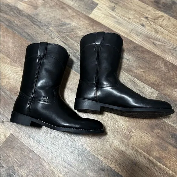Justin Boots Black Cowboy Boots- Men's Size 9.5EE